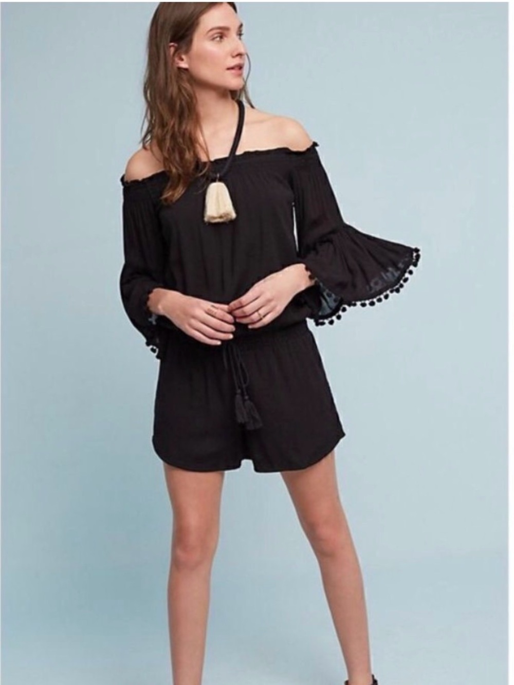 Anthropologie Lilka off-the-shoulder romper